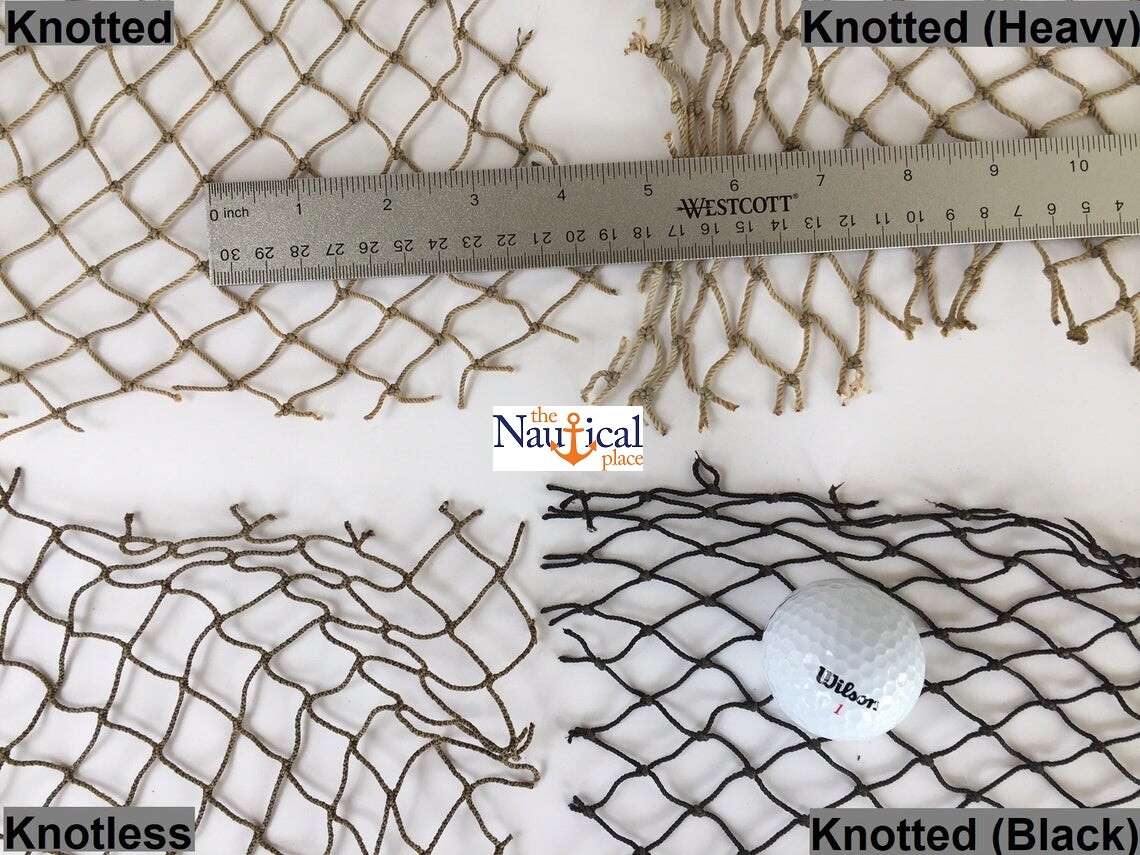 Authentic Fishing Net, Old Vintage Netting, Decorative Used Fish Net, Nautical