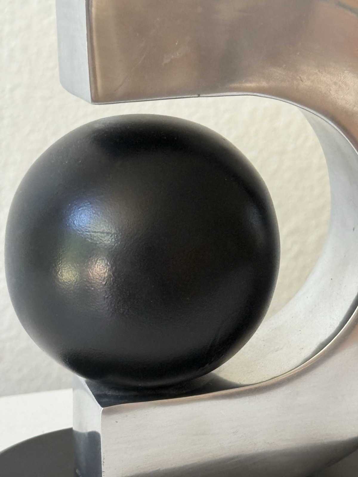 Donald Trump Home 2008 Bookends: Black Ball Orb Sculpture