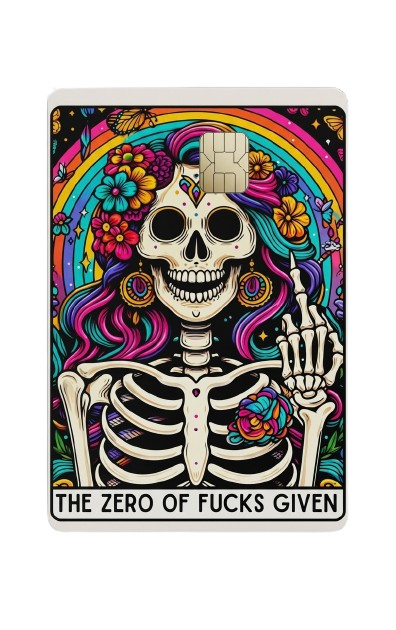 Bad Mama Skeleton Tarot Debit Card Credit Card Skin Vinyl Sticker