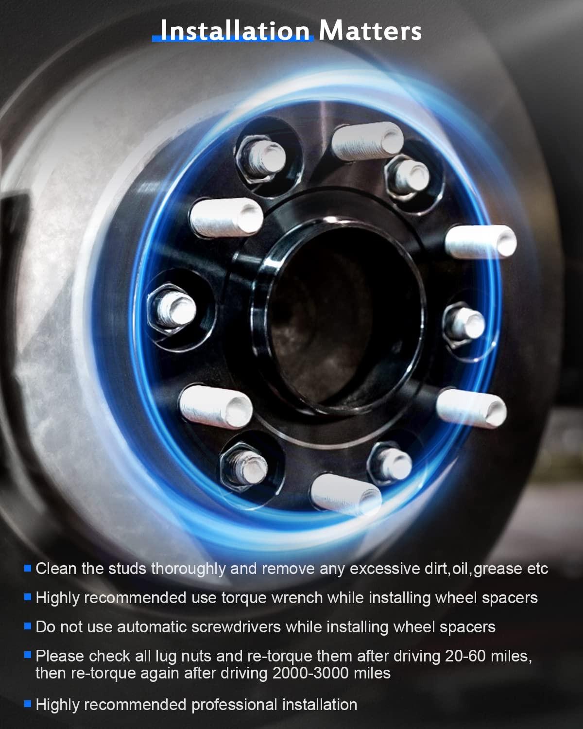 ECCPP 2PCS 1.25 inch Wheel Spacers hub Centric 5 Lug 5×4.5 to 5×4.5 5×114.3mm to
