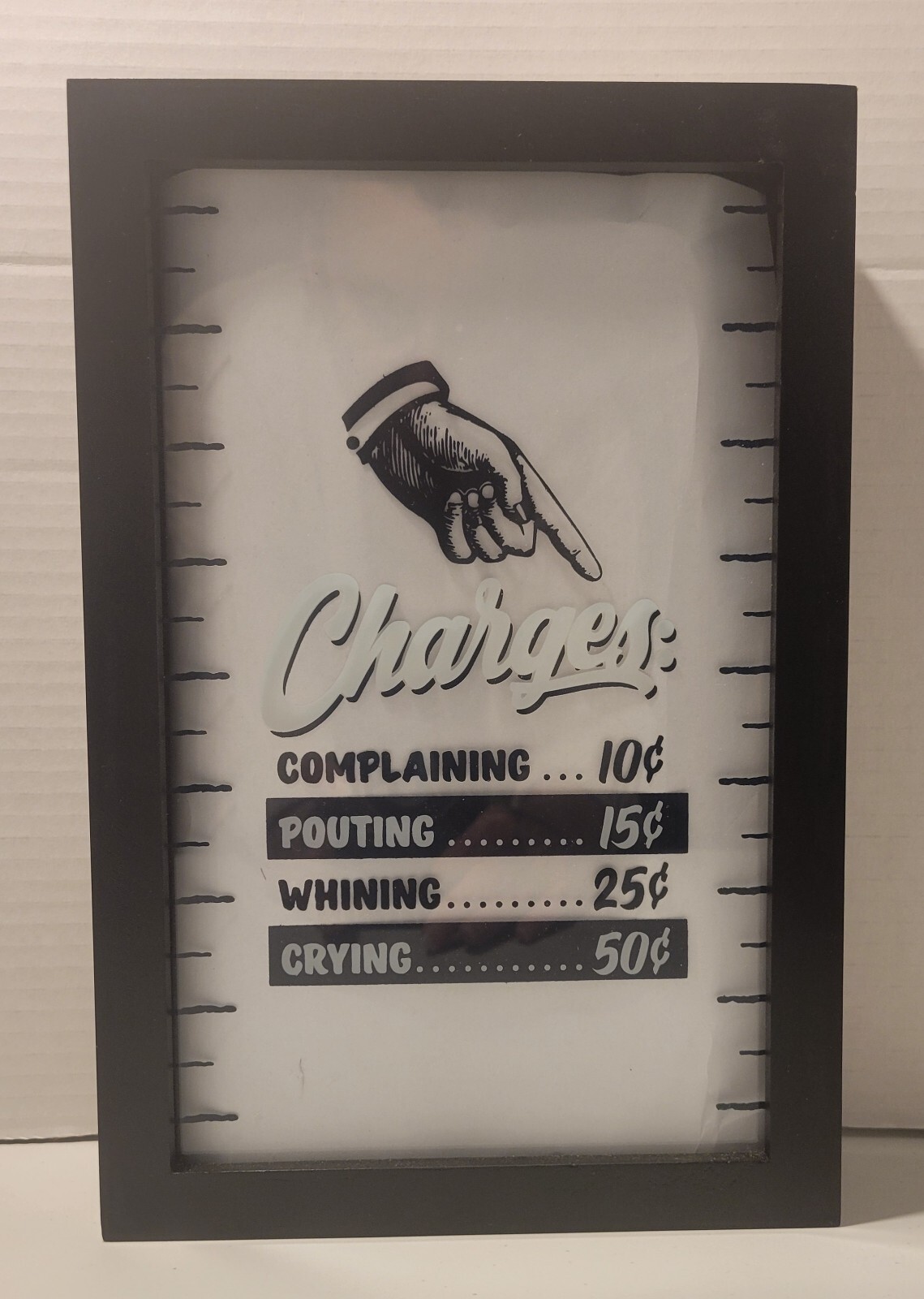Rustic Novelty Framed Change Box/Bank