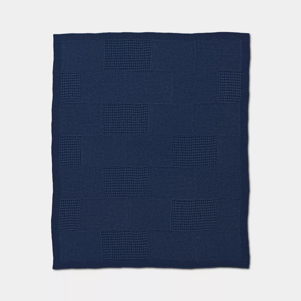 50″X 60″ Washed Knitted Throw Blanket Blue – Threshold