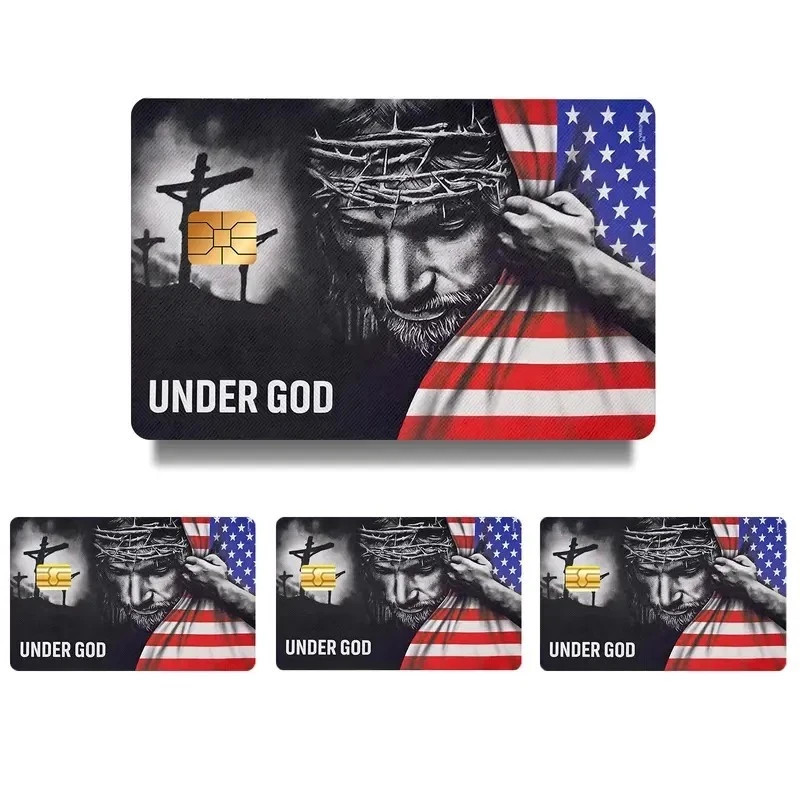 Faith & Patriot Inspirational Credit Card Debit Card Skin Cover (Small Chip)