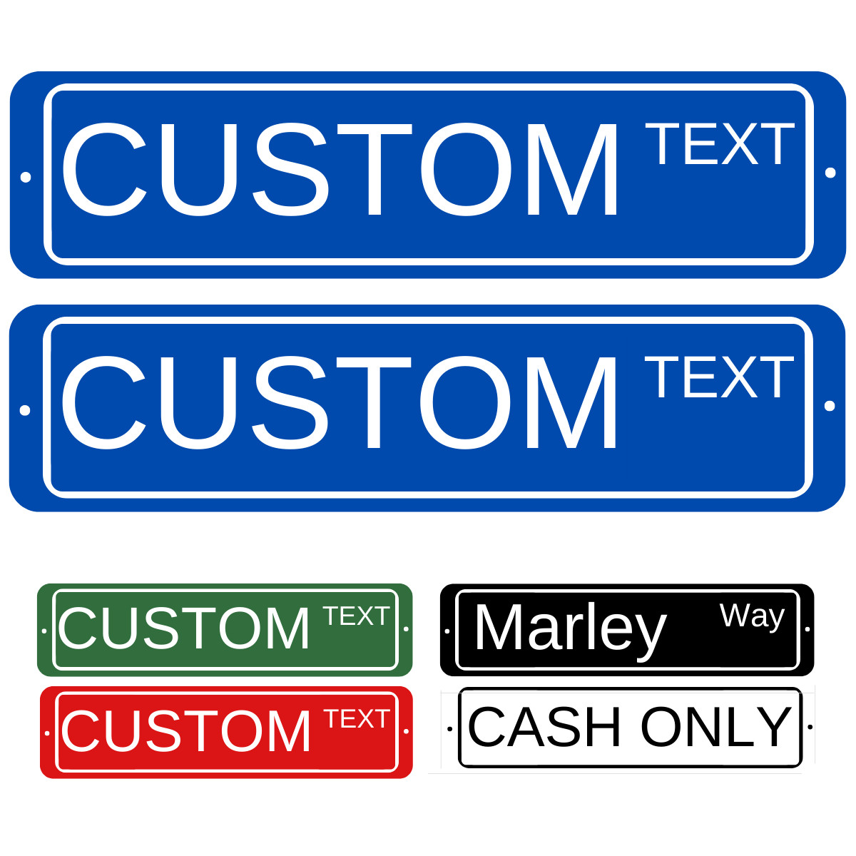 Custom Holiday Gift Outdoor/Indoor Personalized Street Signs (2 Size/Multicolors