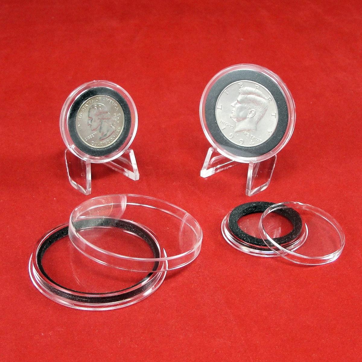 Airtite Coin Holder Capsules – Choose Your Black Ring Type Model and Quantity