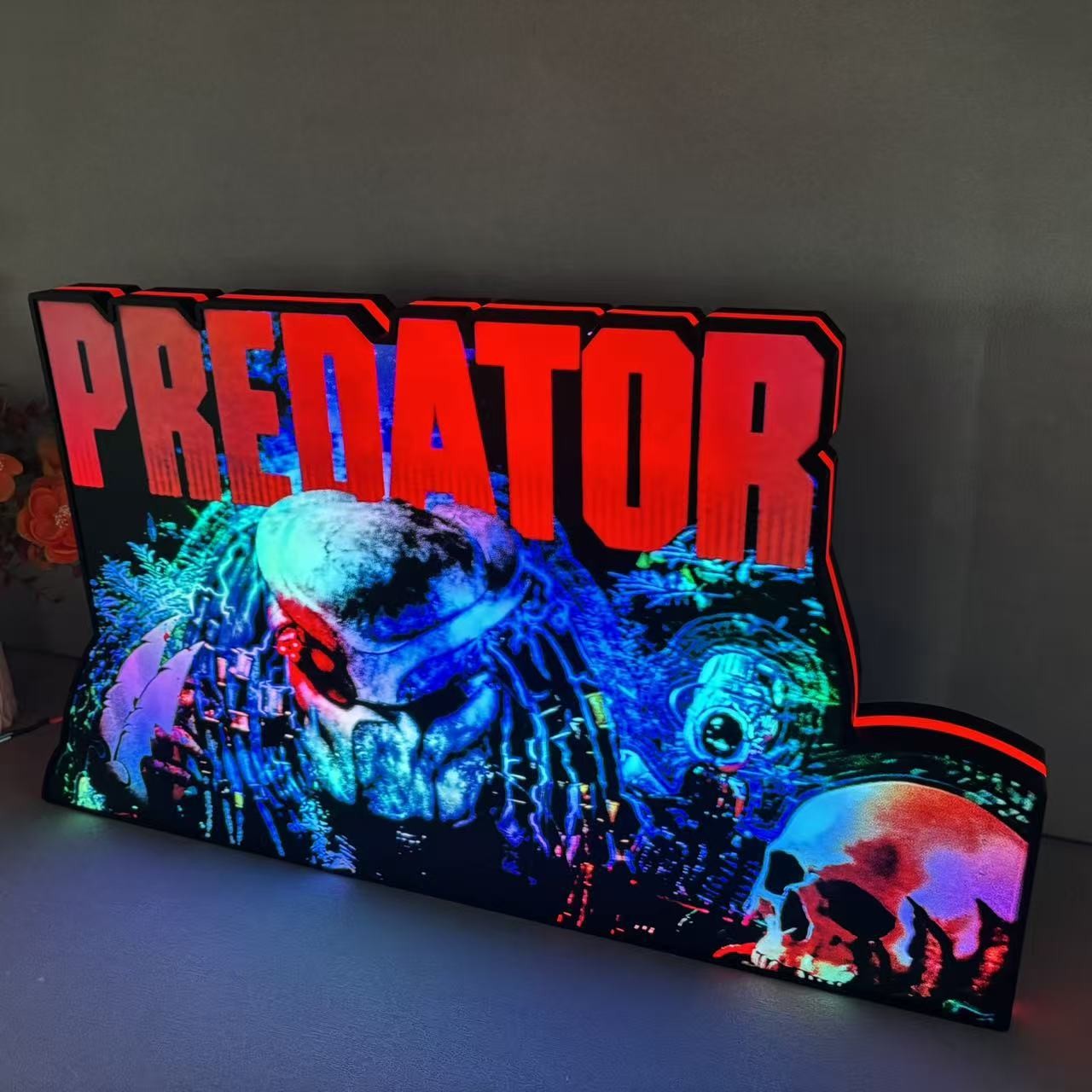 Predator 2025 Pinball Topper 3D Printed Led Lightbox Arcade Decor