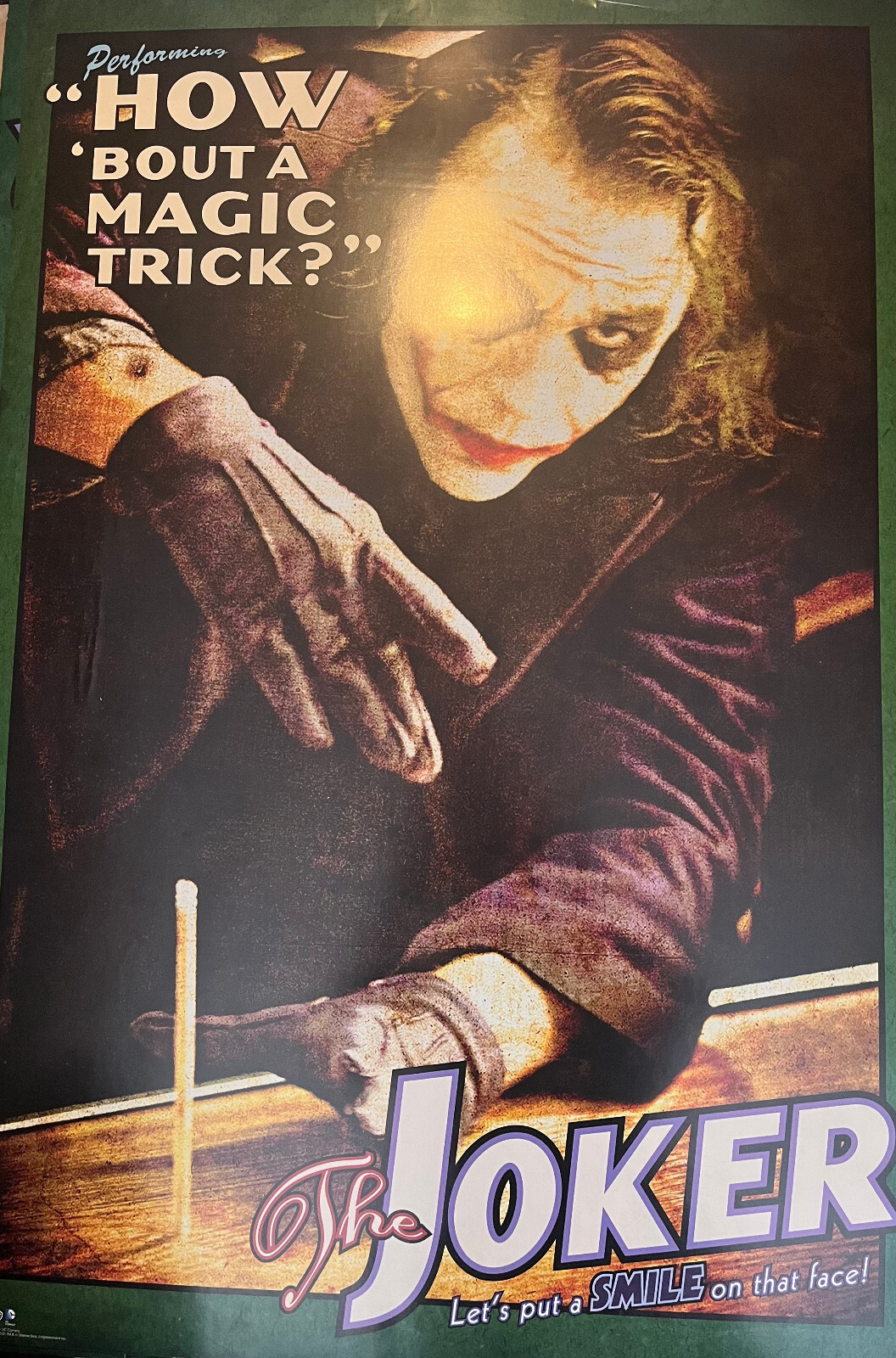 Joker Magic Trick Poster 24×36 *Fast Shipping* Heath Ledger