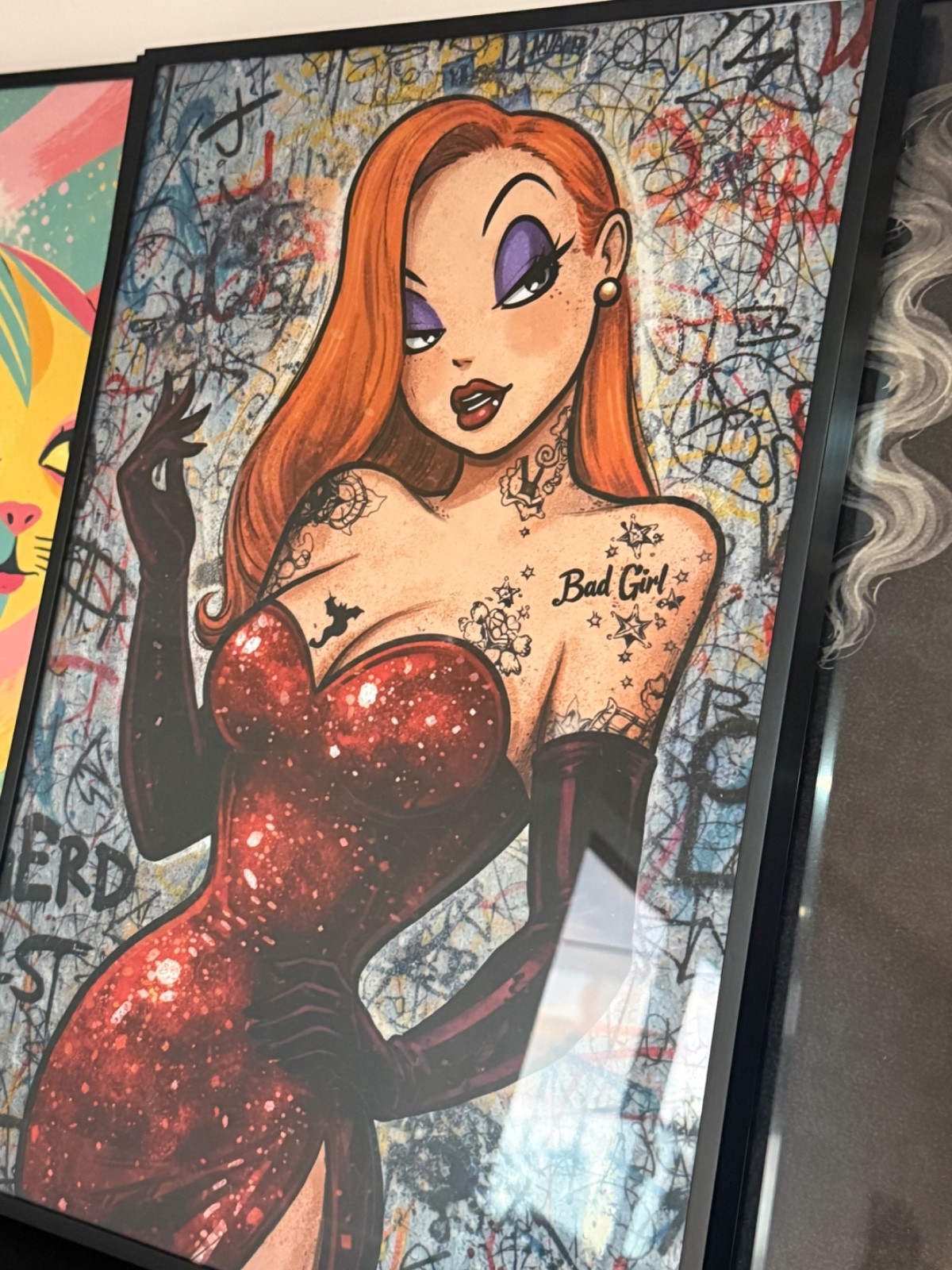 Jessica Rabbit Inspired Graffiti Wall Art – 14×20 Original Art By ME3G