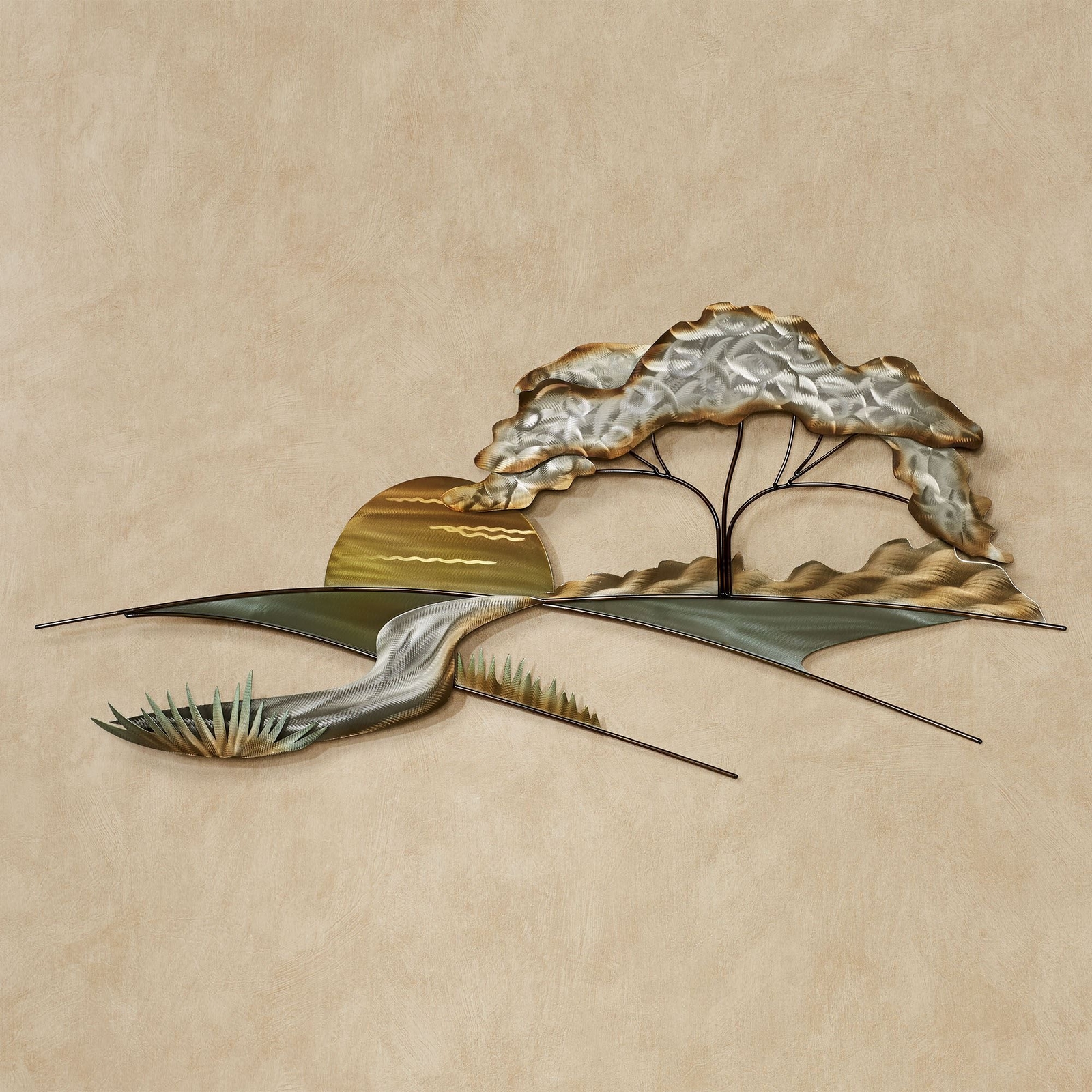 Oak Hill Landscape Sunset Indoor Outdoor Metal Wall Art Sculpture