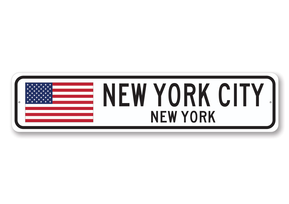 Personalized Any Country Flag,City and State Aluminum Street Sign