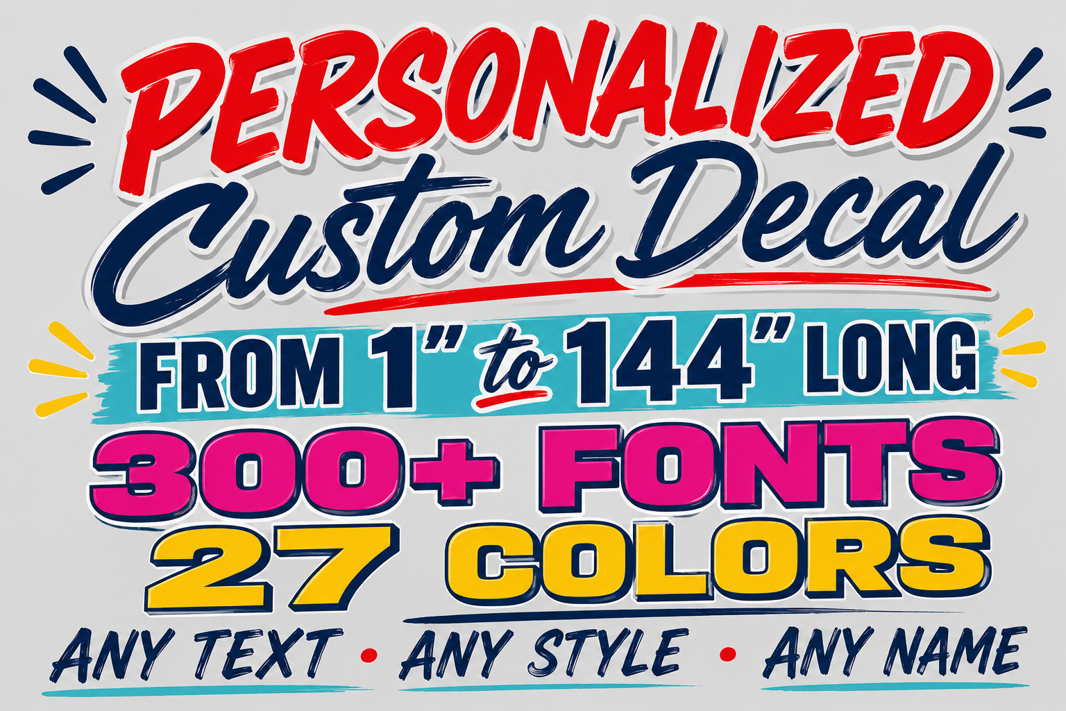 Custom Personalized Vinyl Lettering Name Decal Sticker Car Window Tumbler Flask