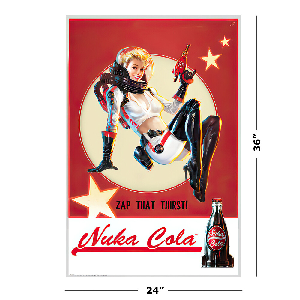 Fallout 4 – Gaming Poster / Print (Nuka Cola Girl) (Size: 24″ X 36″)
