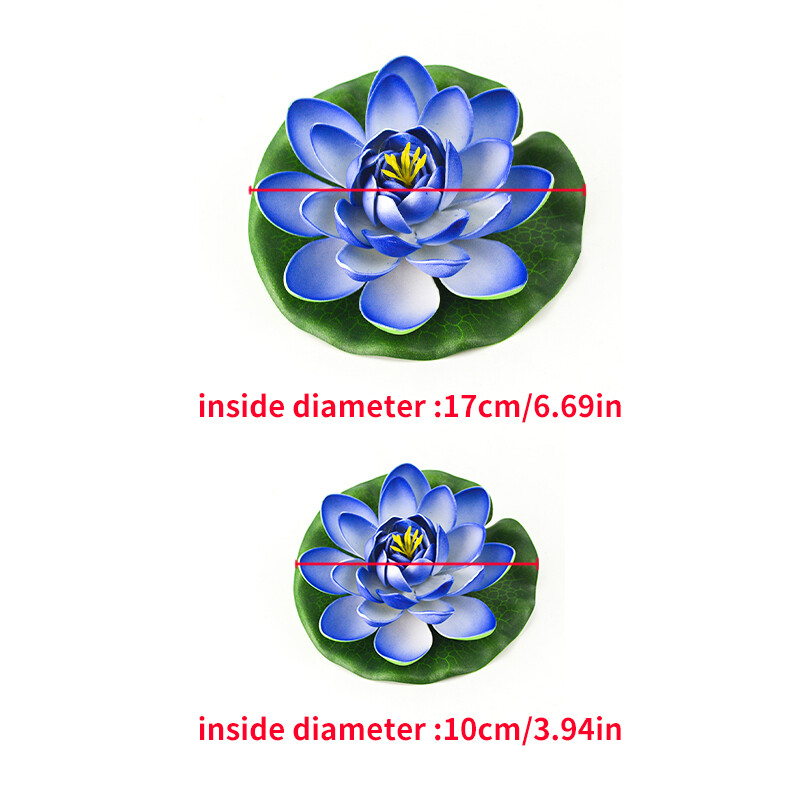 10cm/17cm Simulated Lotus Flower Fake Plant Pond Decor Artificial Water Lily