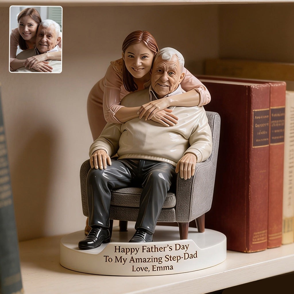 Custom Photo Family Figurine Acrylic Block Personalized Father’s Day Gift