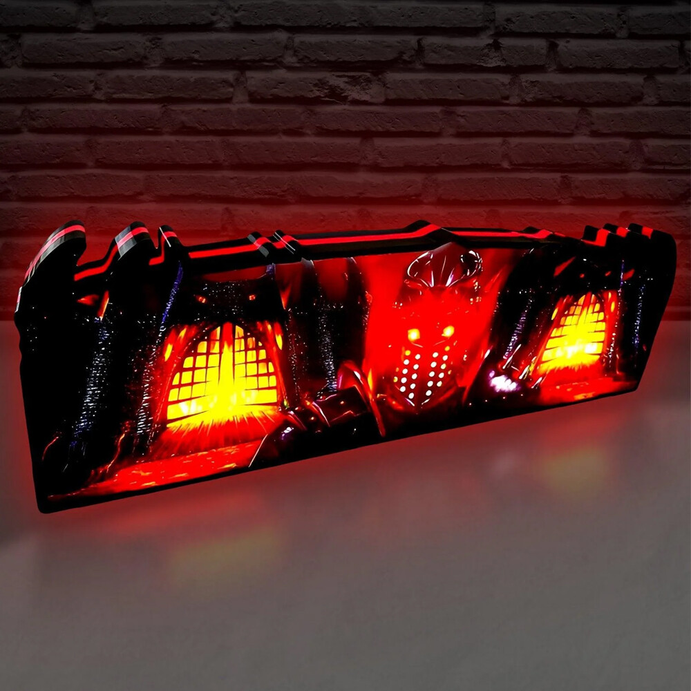 Black Knight Pinball Topper with Eye 3D Printed LED Lightbox for Game Decor