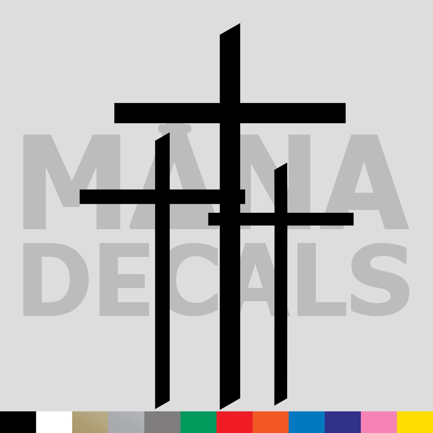 Triple Cross Vinyl Die Cut Decal Sticker – Three Calvary Jesus Christ God