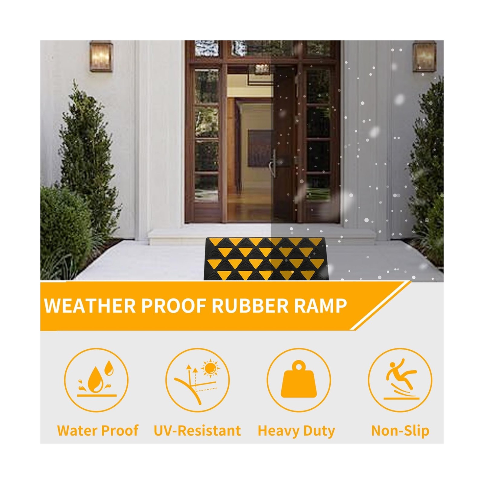 BESEA Rubber Curb Ramp 6″ inch High 23.6″ Length (Heavy Duty Ramp, 1PCS), for…