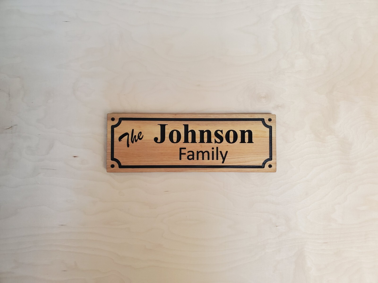 Custom Family Sign Carved Last Name Wood Plaque Cedar Walnut Personalized Wooden