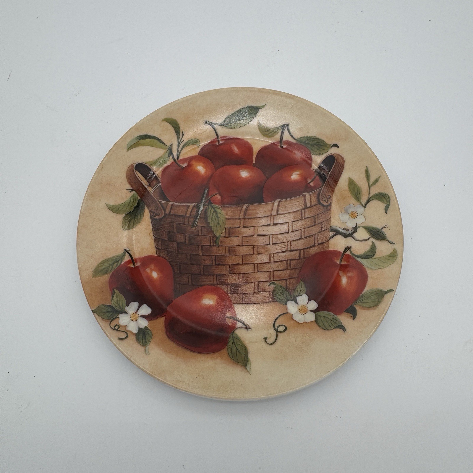 Vintage Lot Of 3 Apple Decorative Plates Country Kitchen Farmhouse Wall Decor