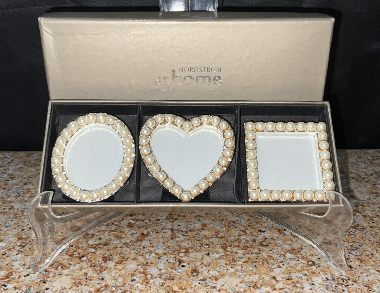 Nordstrom At Home S3 Photo Frames 2×2 In Gift Box 3 Styles Silver Won’t Tarnish