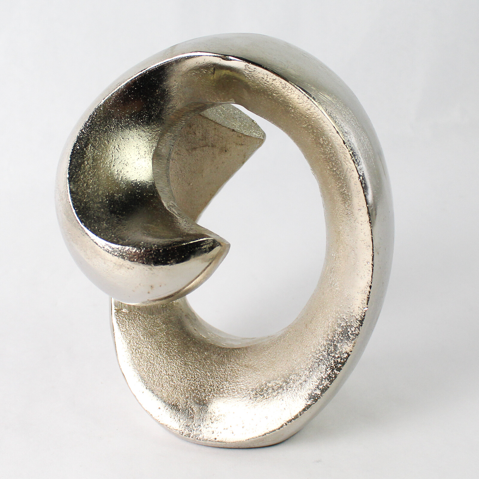 Sheperd’s India Inc Silver-Tone Contemporary Abstract Art Sculpture 8″