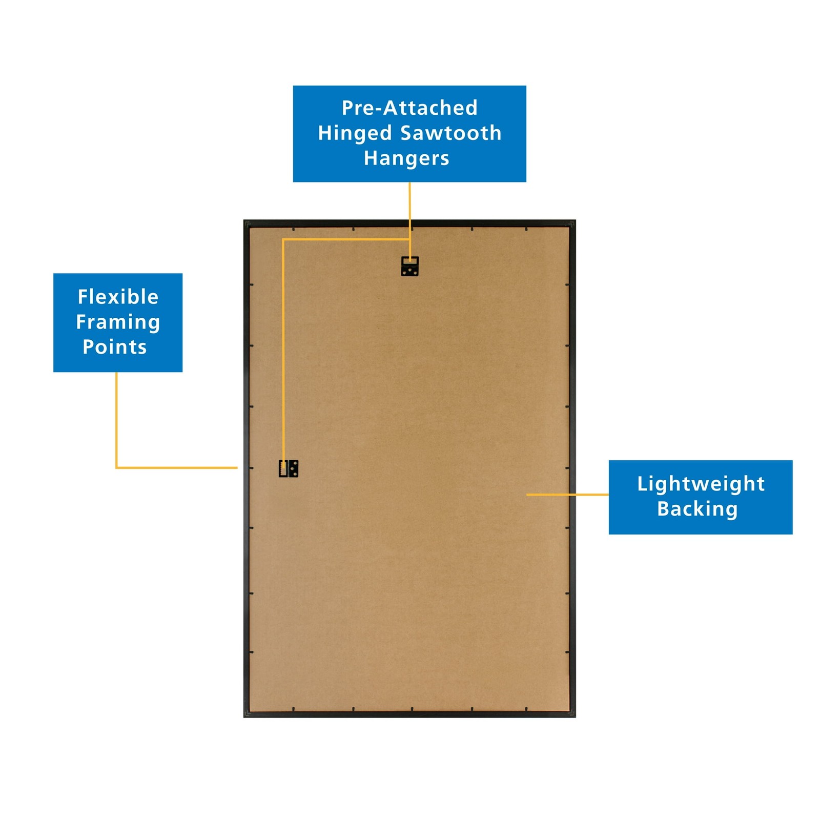 Mainstays – 22×34 Picture Frame – Black Rounded Profile Wall Photo Frame