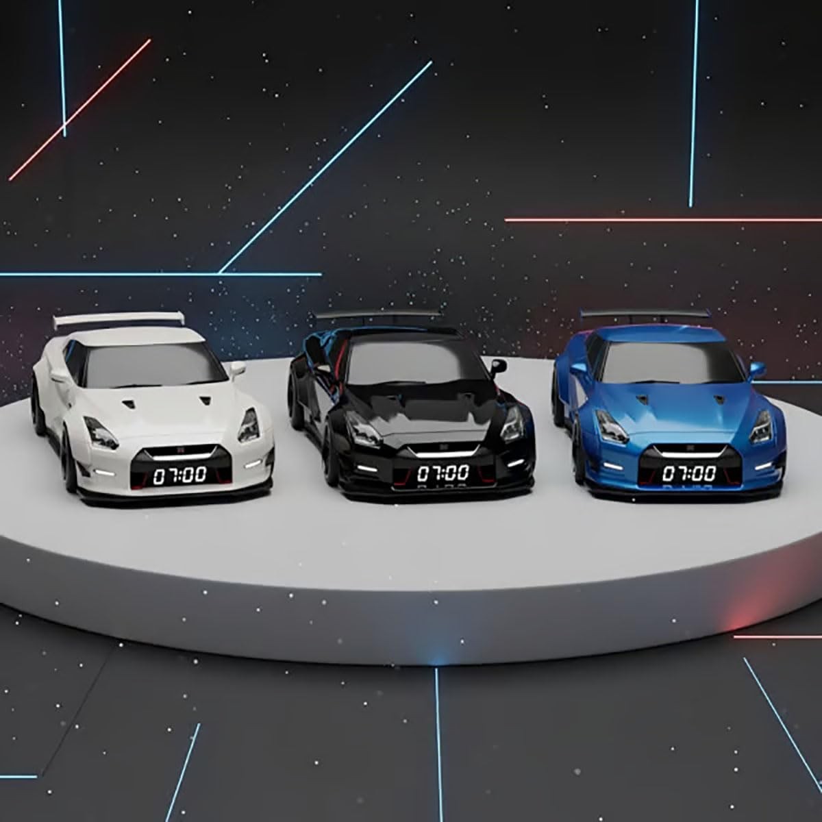 Sports Car Model with A Digital Clock, Metal Car with Opening Doors, Car Mode…