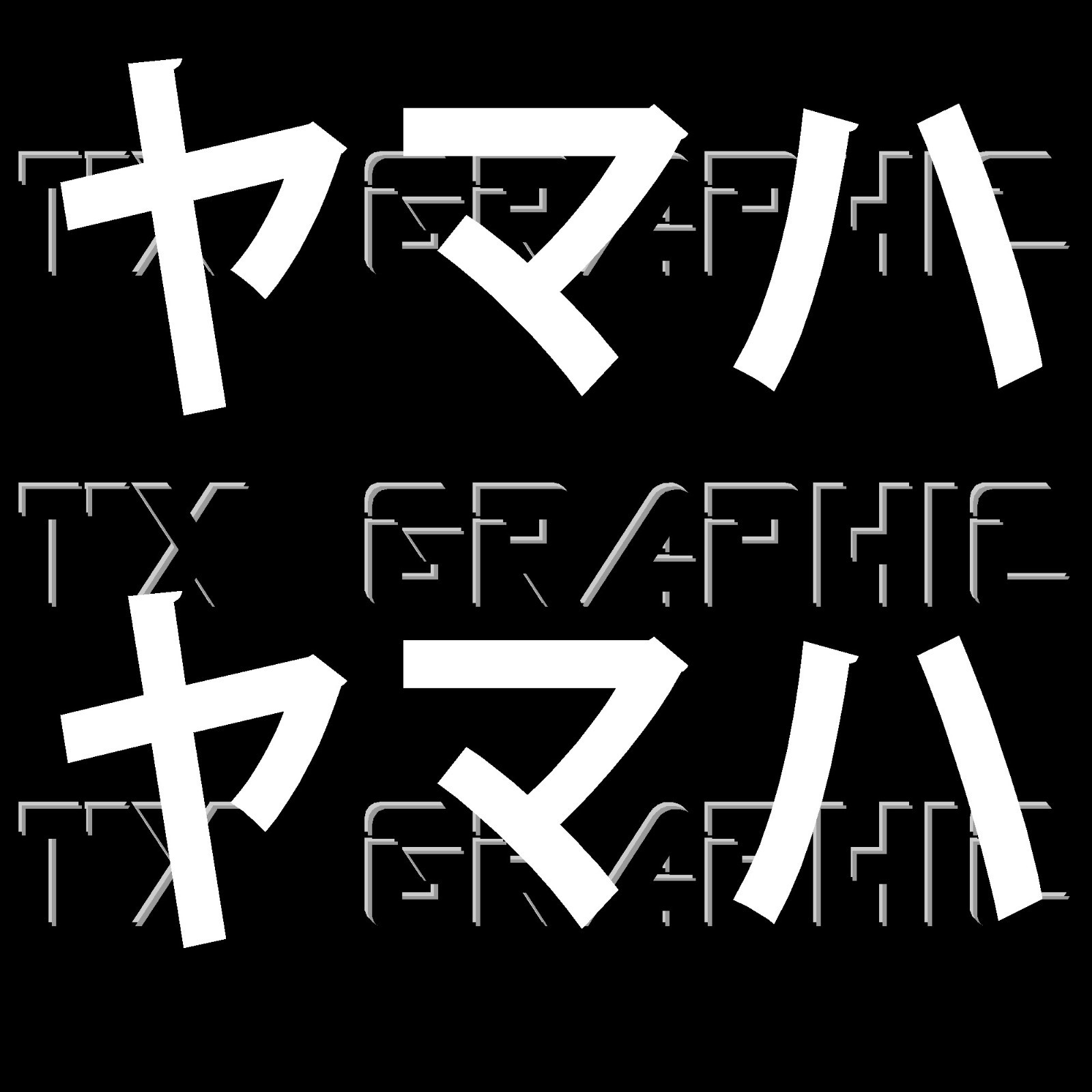 YAMAHA Decal Sticker in Japanese Kana Motorcycles Music JDM , 1 SET OF 2