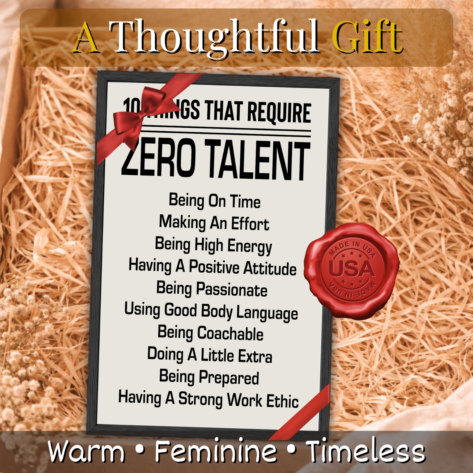 Framed 11×17 Inspirational Quotes Motivational Poster Home Office Decor Wall Art