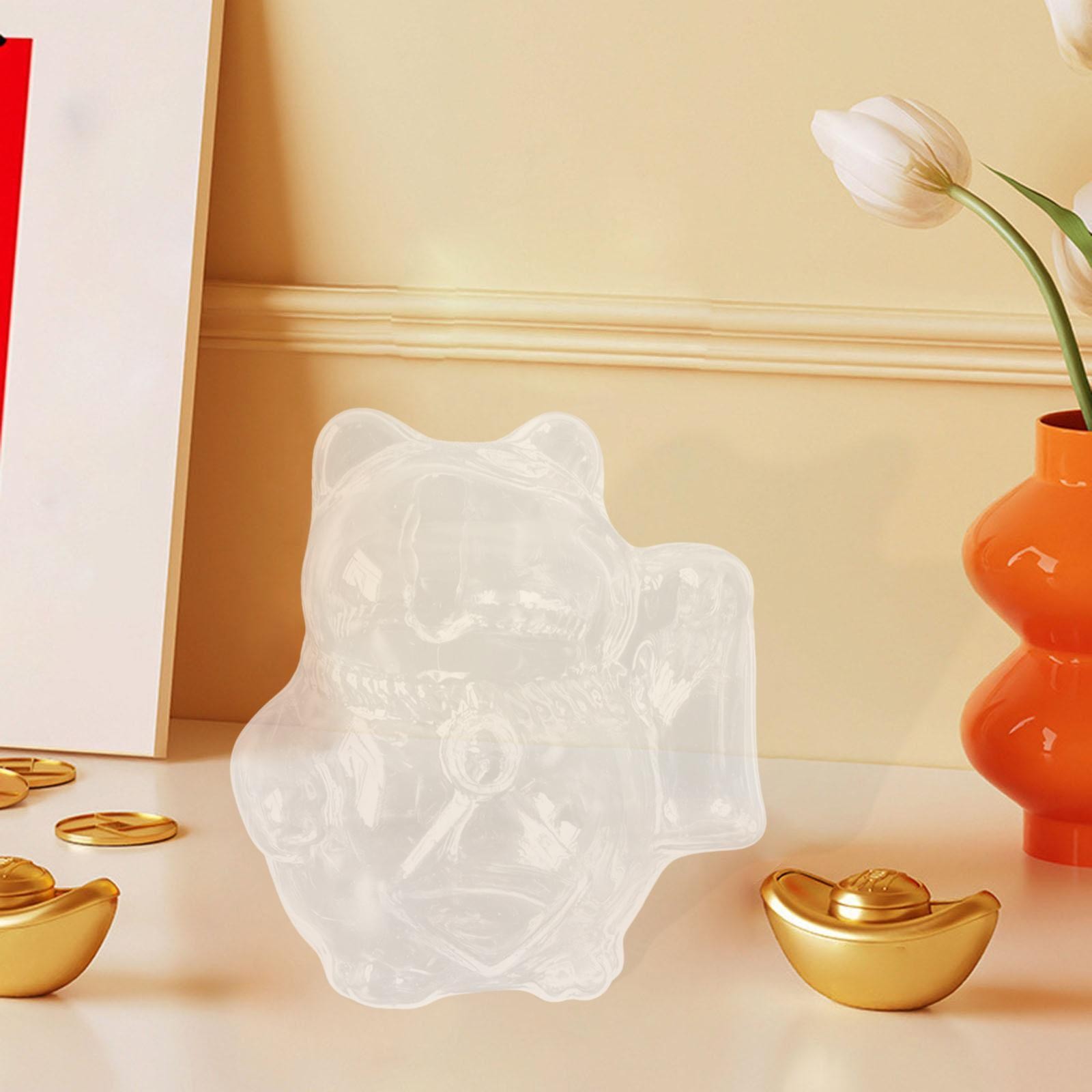 Glass Piggy Bank Novelty Clear Coin Saving Bottle for Bedroom Cabinet Shelf