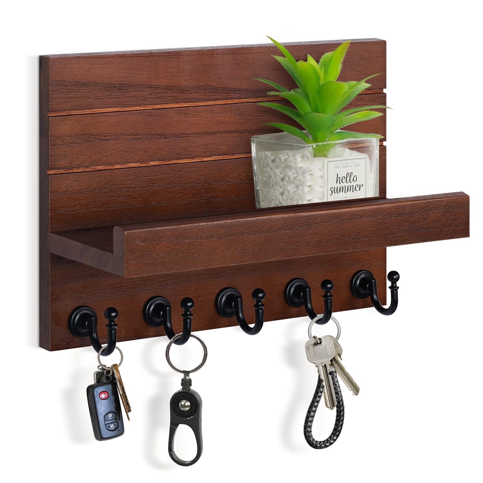 and Key Holder for Wall: Easy Installation Modern Holder Wall Mount Key Shelf…