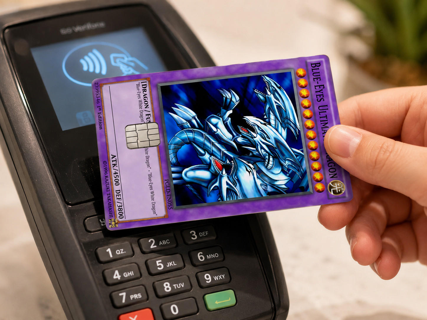 Yughio Credit Debit Card Skin Cover Sticker Chip White Dragon Decal – 2 Pack