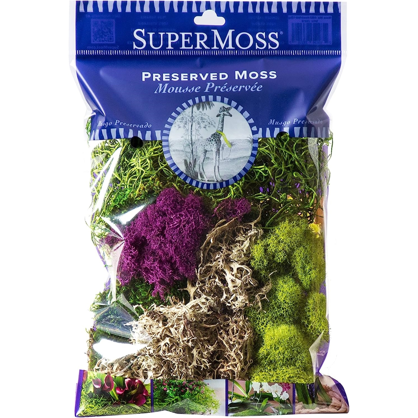 SuperMoss Preserved Moss Mix, Mixed Colors, Approx. 2oz