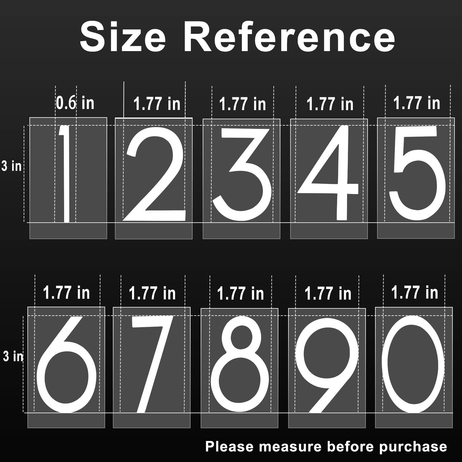 3 inch 30 Pcs Reflective Mailbox Numbers Stickers for Outside, Easy Installation