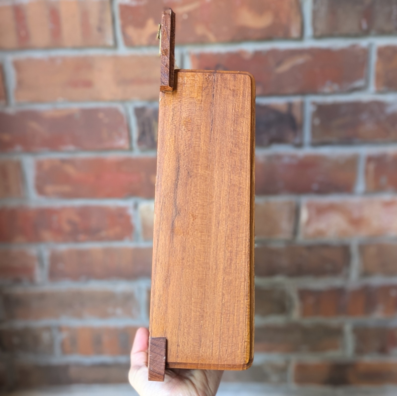 Vintage Goodwood Teak MCM Wall Mail Organizer Key Letter Holder Rack Danish