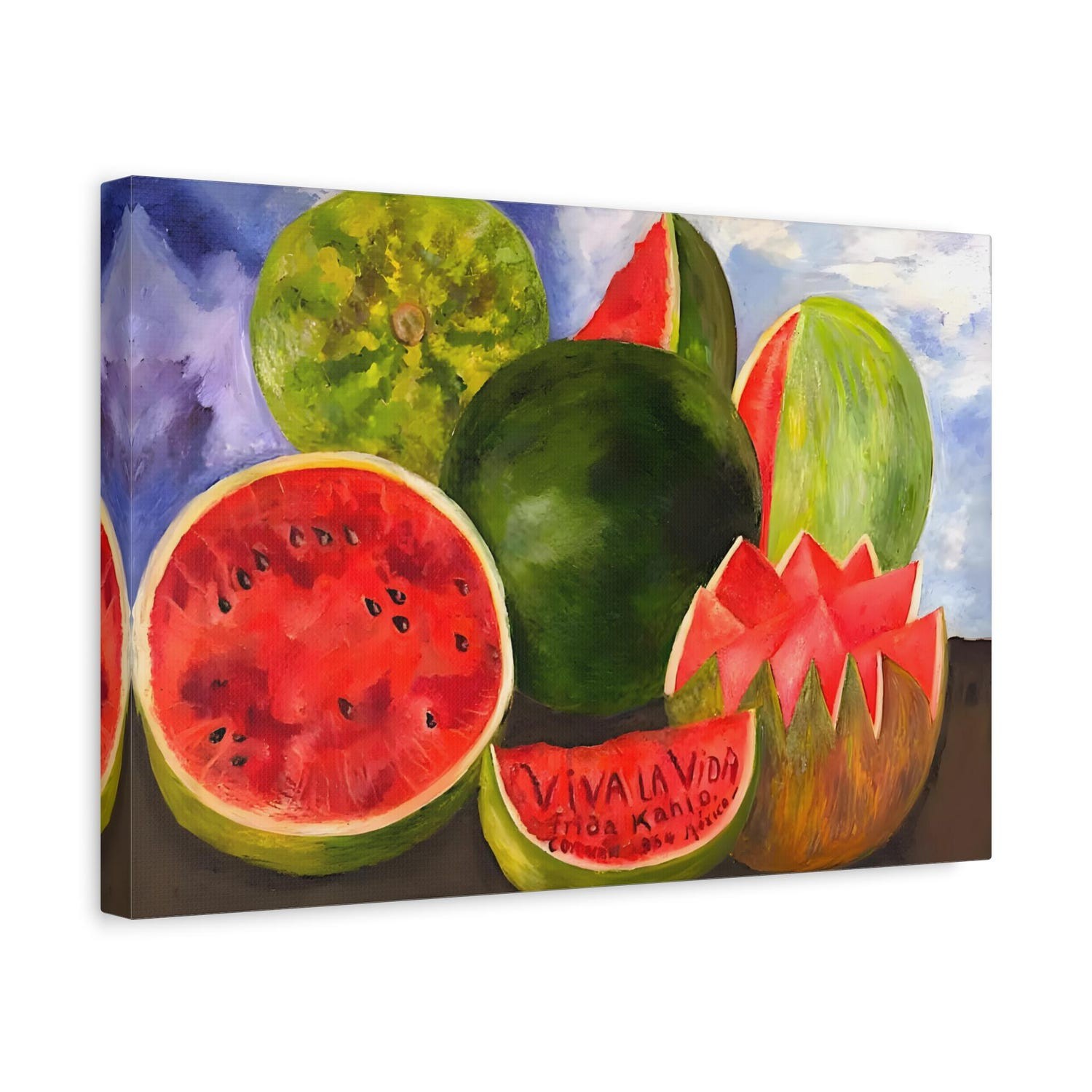 Frida Kahlo Viva La Vida Watermelons Poster Canvas Wall Art Print