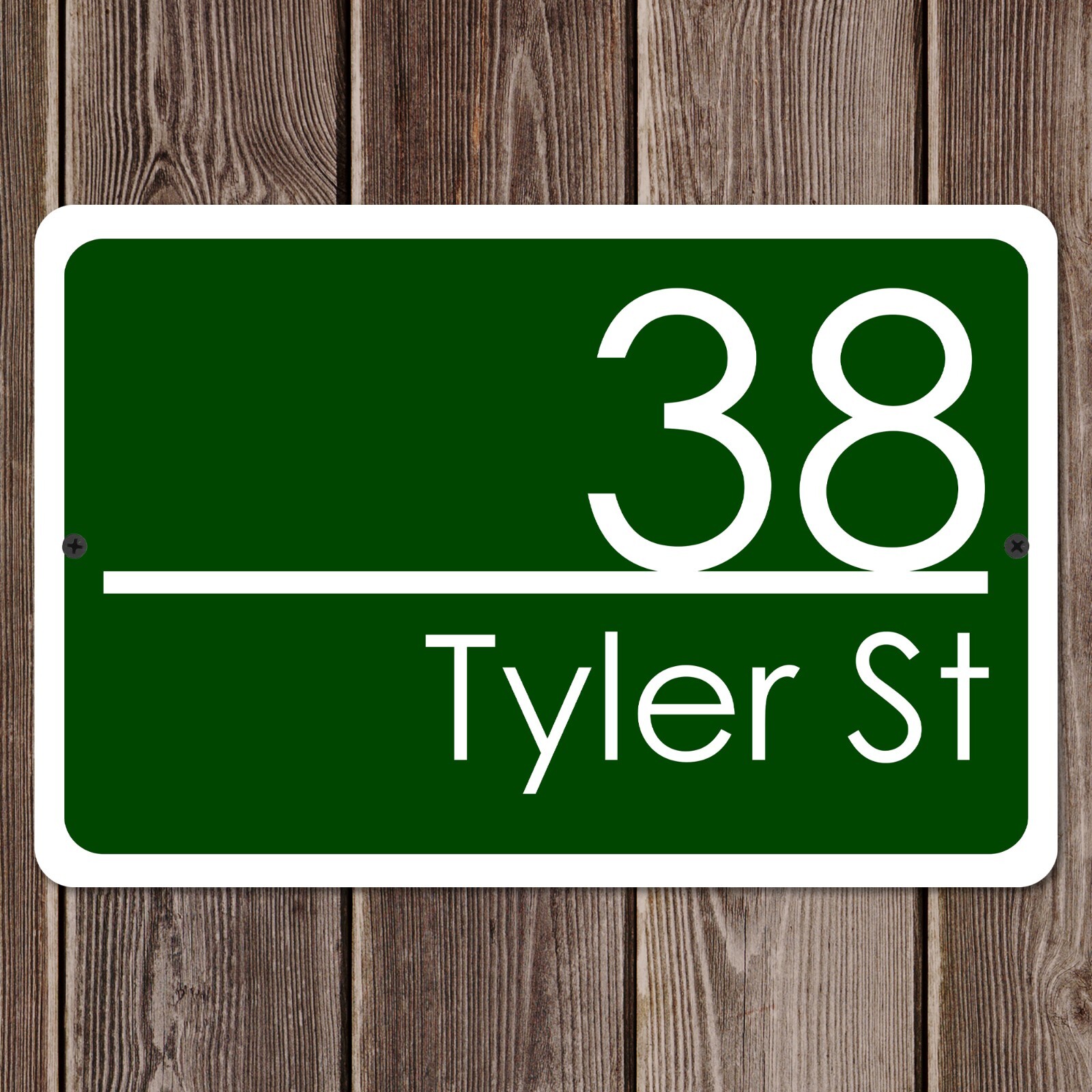 Customized Home Address Sign Aluminum 12″ x 8″ Custom House Number Plaque