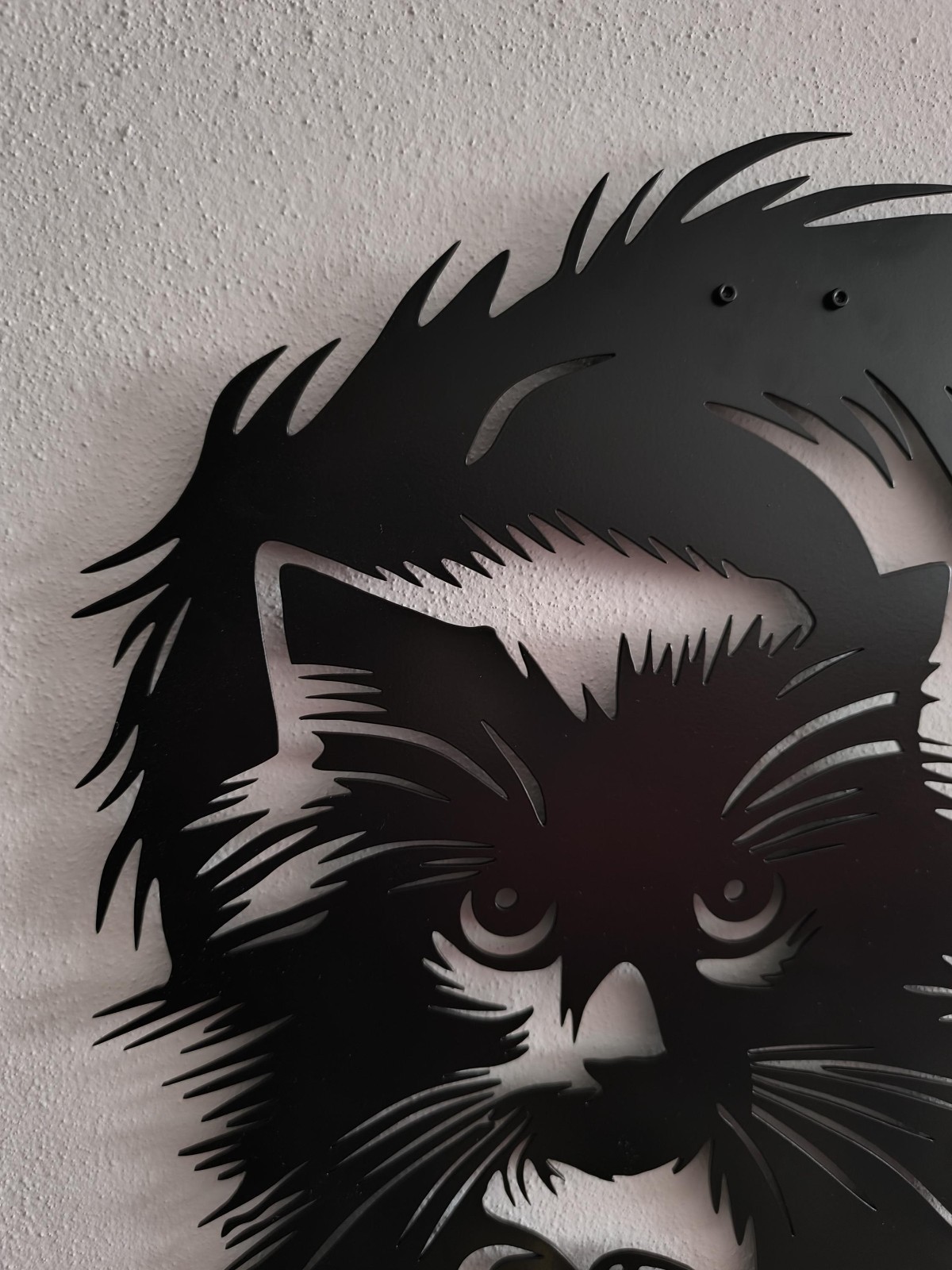 Jumping Cat Metal Wall Art, Playful Cat Wall Decor, Cat Lover Gift, Peekaboo Cat