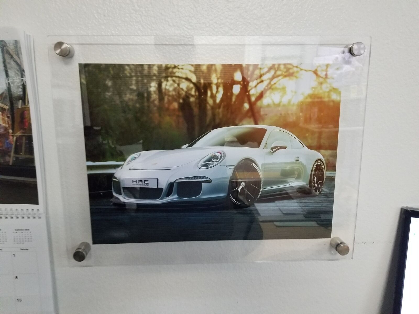 ANY SIZE Acrylic Frame – Modern Standoff Wall Frame – USA Made in Chicago, IL!
