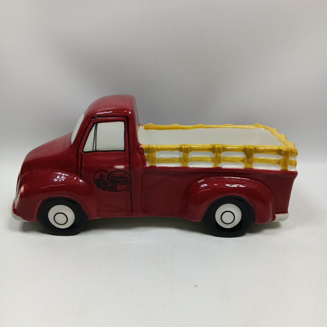 Ceramic Cracker Barrel Red Pick Up Truck 8 in