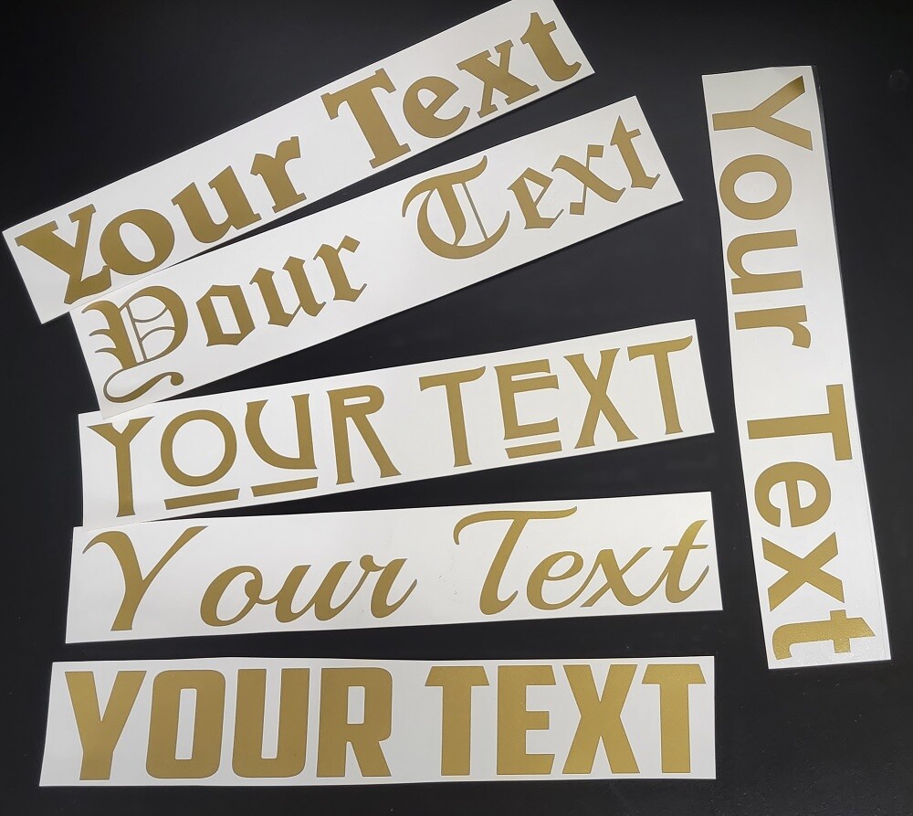 Custom Made Text Vinyl Lettering Name Decal Sticker Car Window Wall Truck Bus