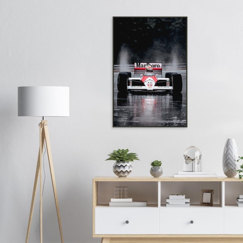 Ayrton Senna Retro Vintage F1 Poster – Formula 1 Wall Art No Frame