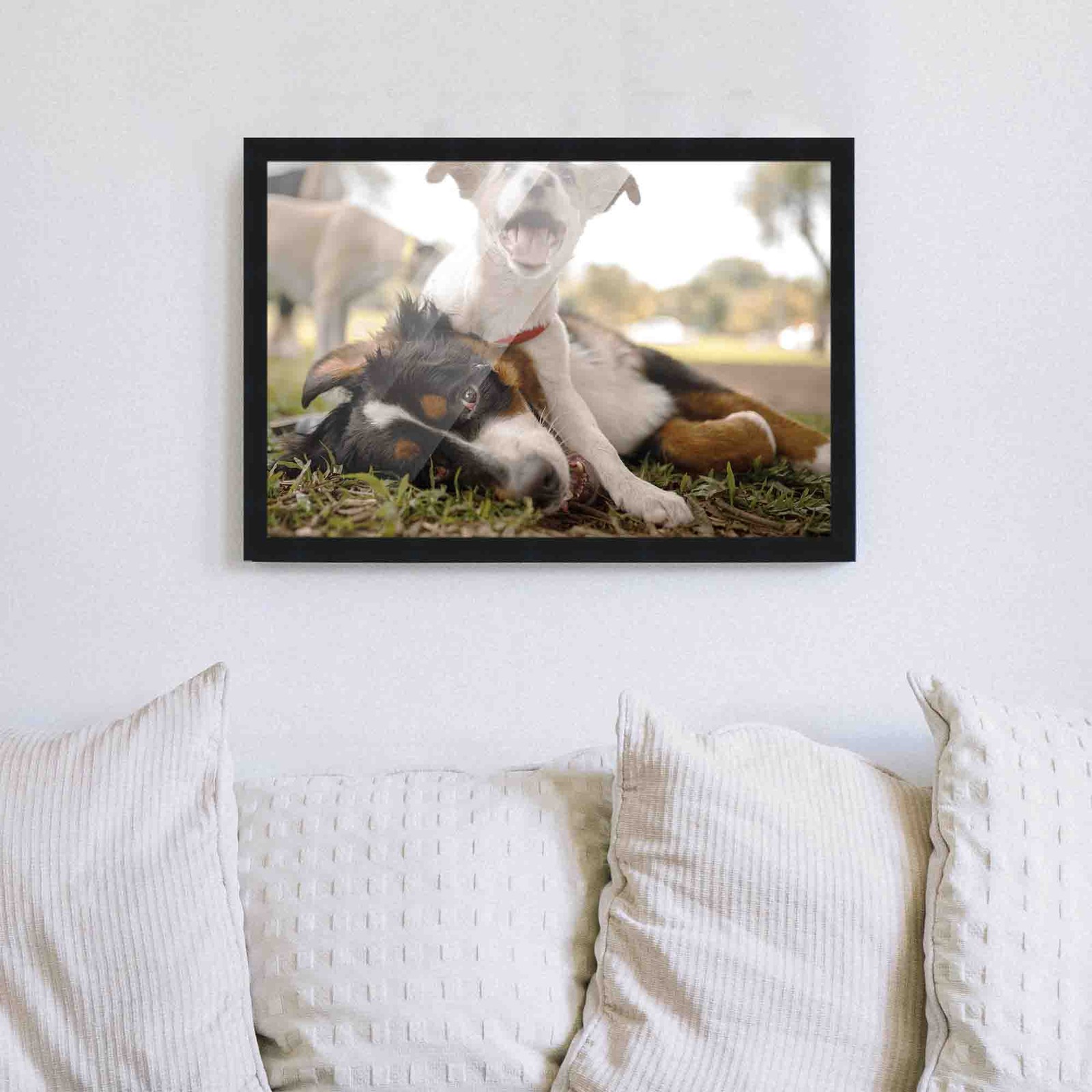 15×42 Frame Black Real Wood Picture Frame Width 0.75 inches | Interior Frame Dep