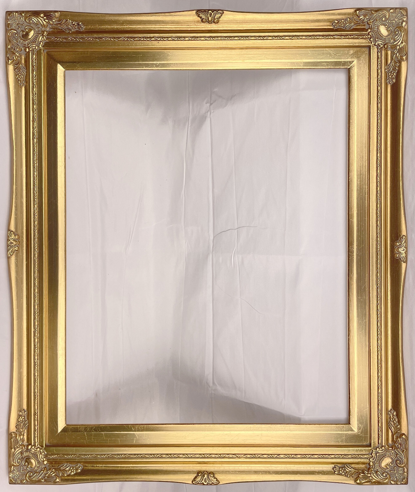 Antique Gold Ornate Baroque Wood Picture Frame Gold Liner 3″ Wide