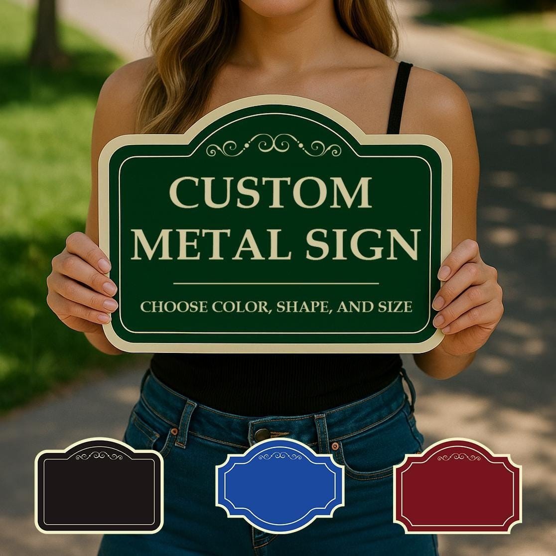 Custom Metal Sign Outdoor Business Parking Property Sign decor