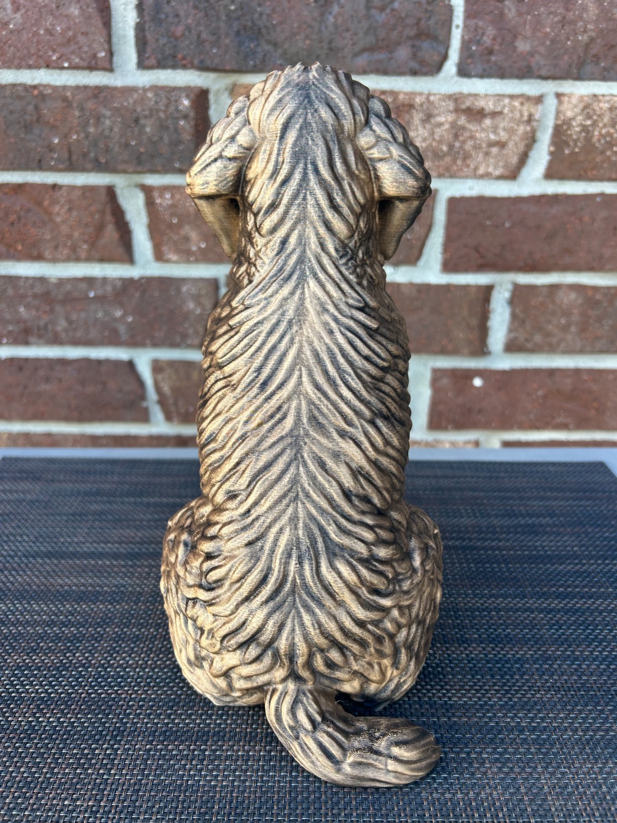 Golden Doodle Statue 3d Printed Hand Painted Weighted Decor