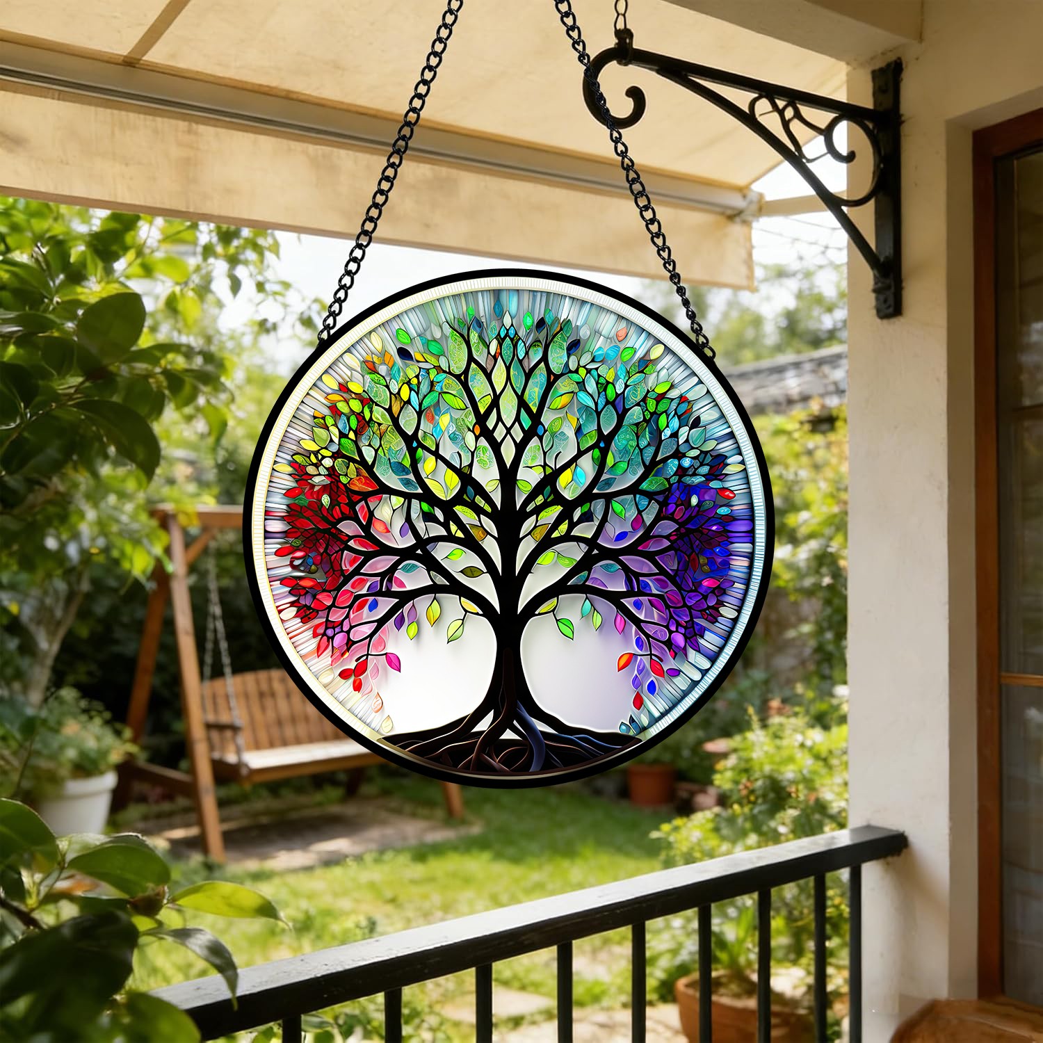 Tree of Life Stained Glass Suncatcher, Window Decor and Gift for All Occasions