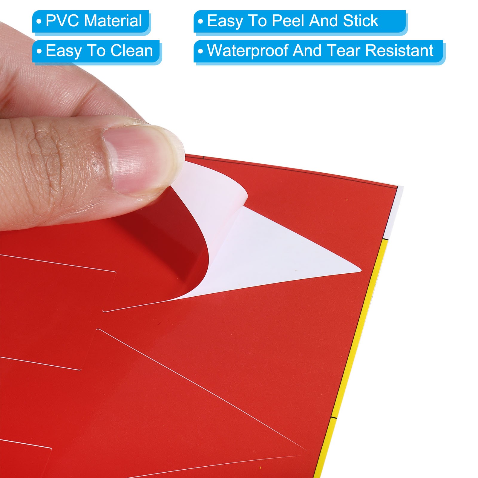 12Pcs Directional Arrow Sticker 6″ L Self Adhesive Decal Sign Red