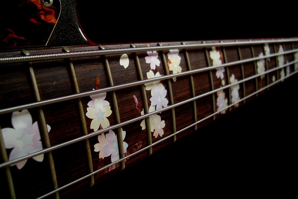 Inlay Sticker Fret Markers for Bass – Cherry Blossom Tree/Sakura