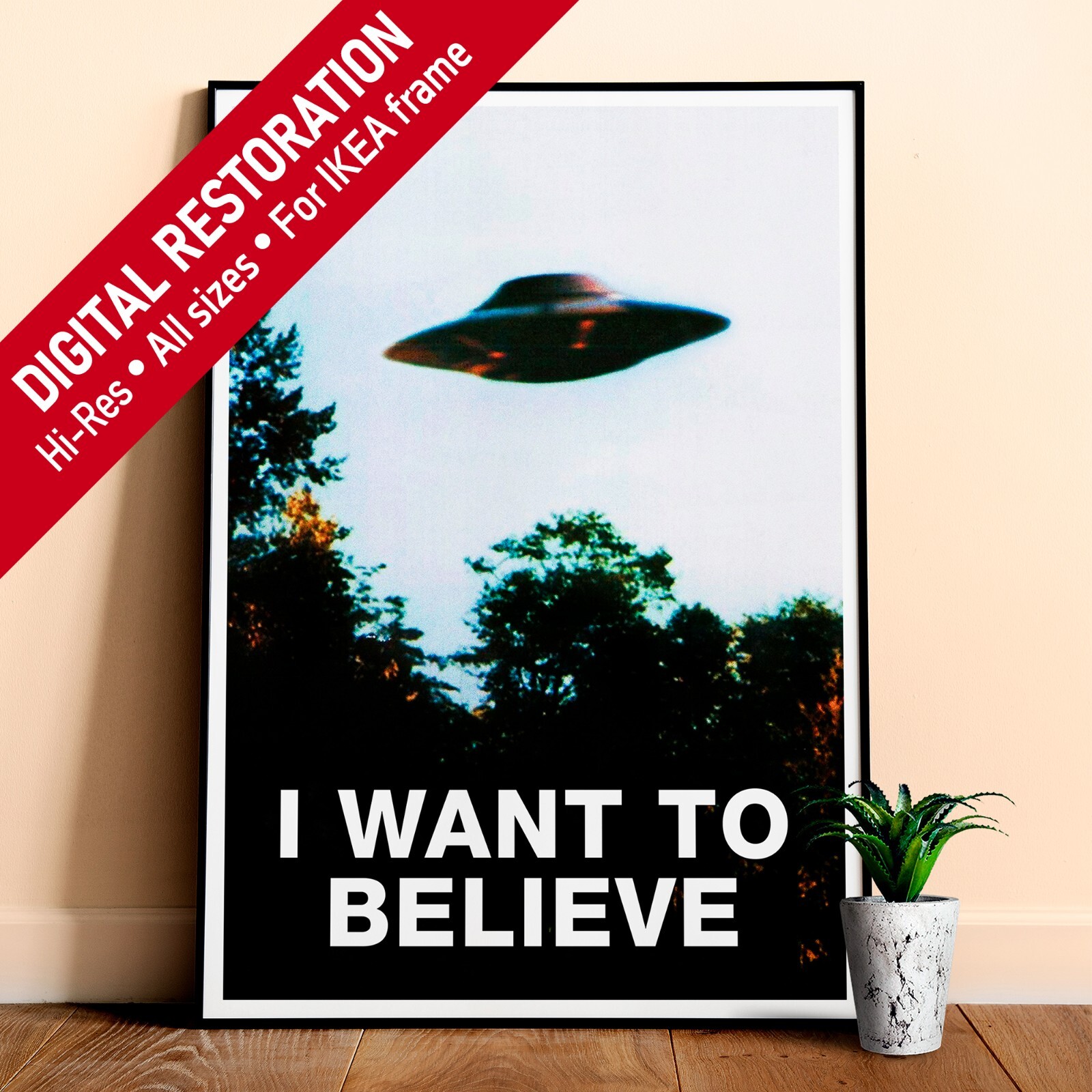 I want to believe — Original The X-Files poster (Ver.2, Season 4-5, 1996-1997)